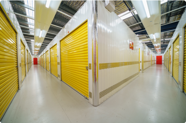 Yellow storage units