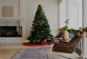 Christmas tree in the living-room