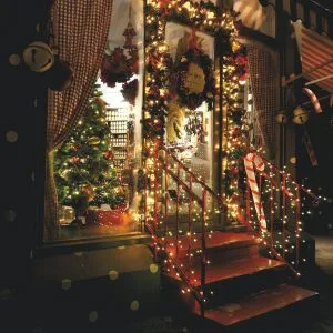 Christmas decorations outside