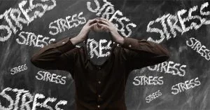 Person being stressed