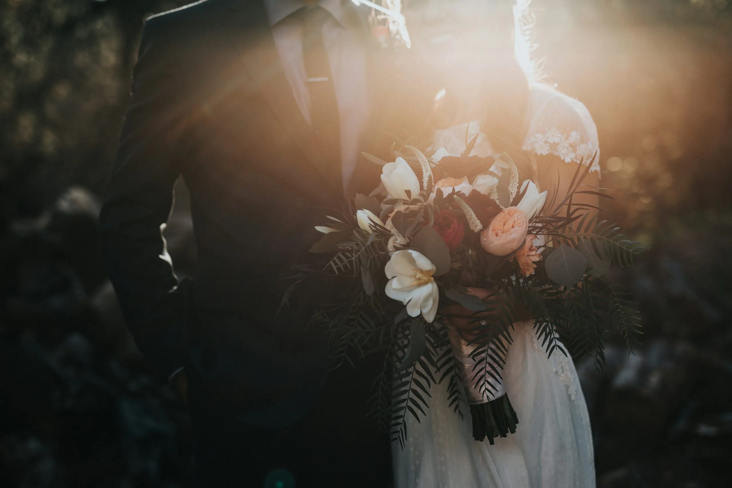 Two people getting married
