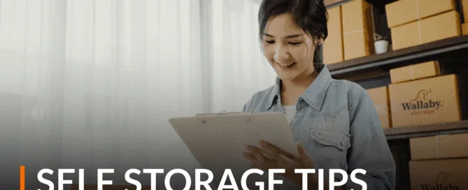 Comparison of storage unit sizes with household furniture and moving boxes