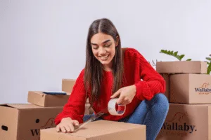 Packing boxes with a moving house checklist in Melbourne