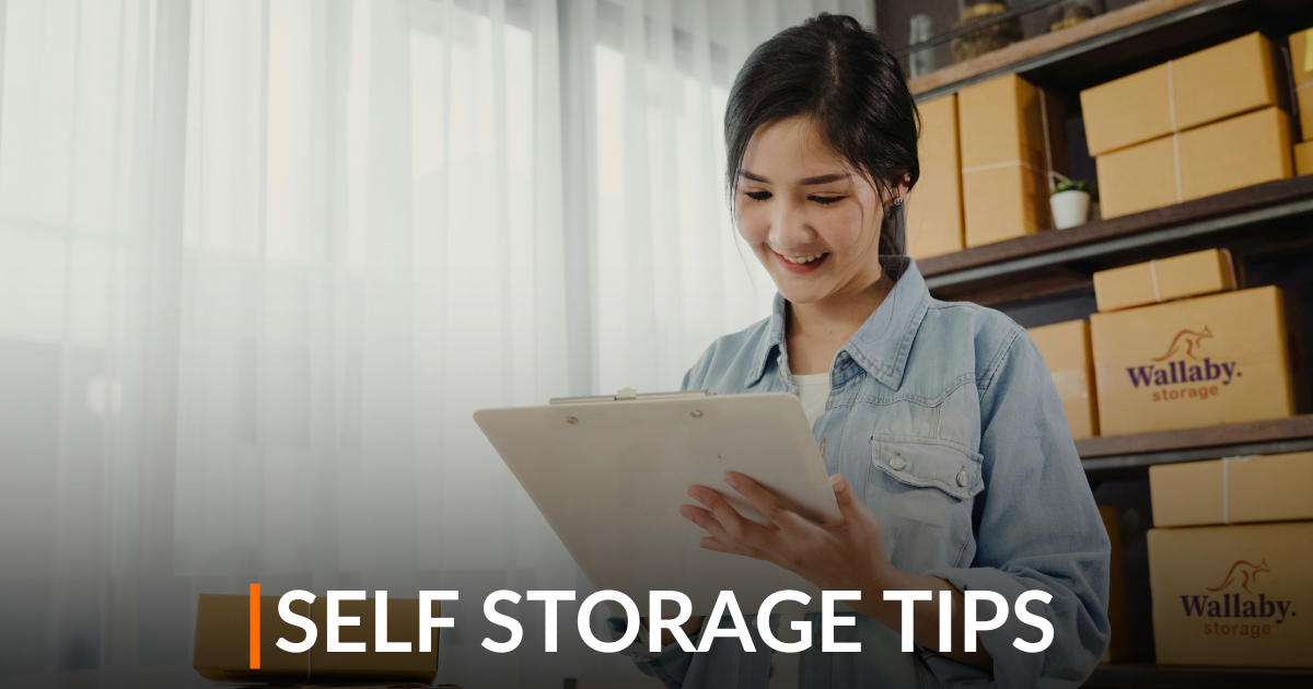 Comparison of storage unit sizes with household furniture and moving boxes